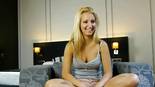 This priceless blonde majesty is sending her bf an incredible sexual intercourse fluids